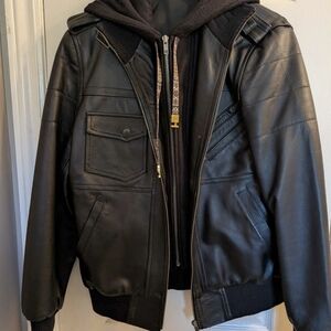 Men's Black Leather Jacket